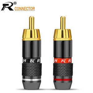 20 шт.10 пар Позолоченные RCA разъем RCA штекер адаптер видеоаудио разъем Поддержка 6 мм кабель черный и красный 20 шт.