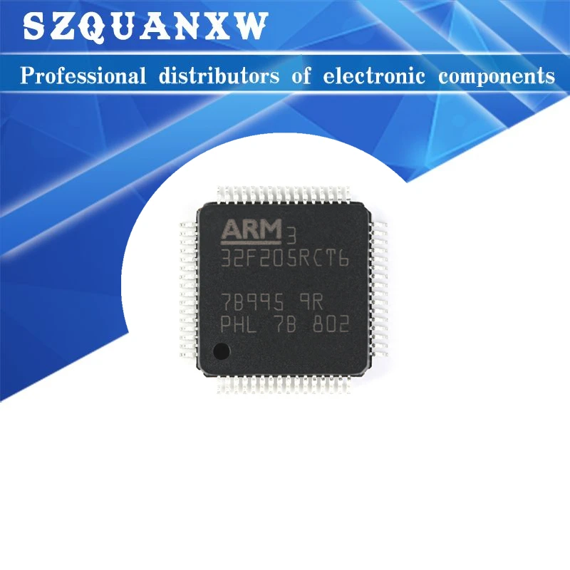 10 шт. STM32F205RCT6 32F205RCT6 QFP-64 | Электронные компоненты и принадлежности