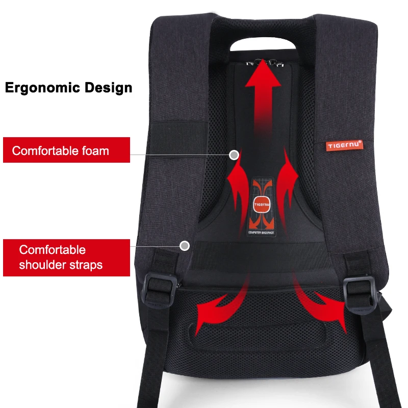 Tigernu мужские противоугонные рюкзаки для девочек подростков бизнес ноутбук