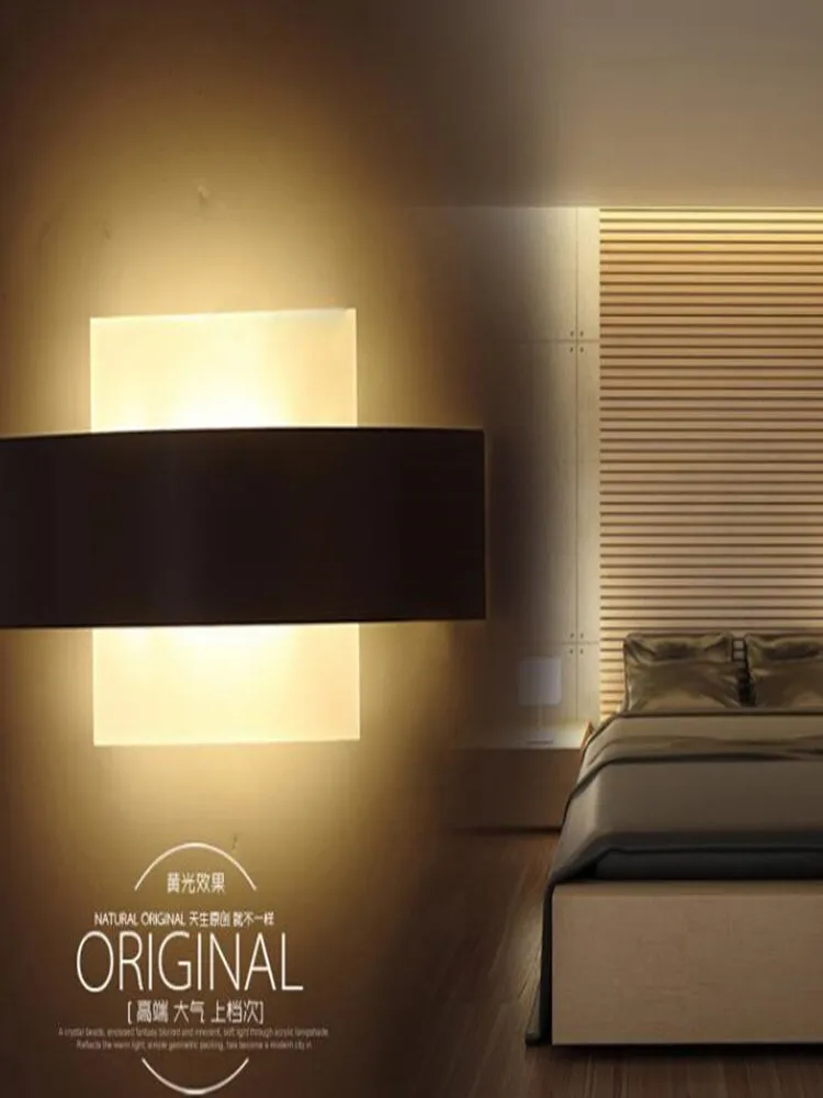 

modern LED wall sconce LED living room foyer bedroom bathroom wall light round square LED wall lamp