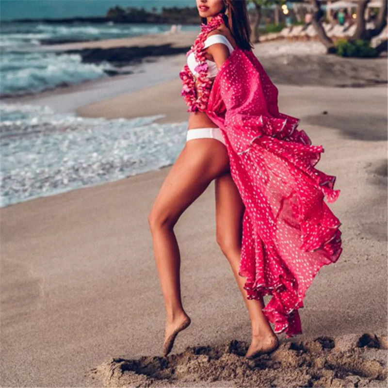 2020 сексуальное бикини накидка с богемным принтом легкое сухое длинное кимоно