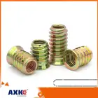 10 шт. M6 M8 M10 стальная металлическая Шестигранная головка с шестигранной головкой, встроенная вставная гайка, E-гайка для деревянной мебели, внутренняя и внешняя резьба