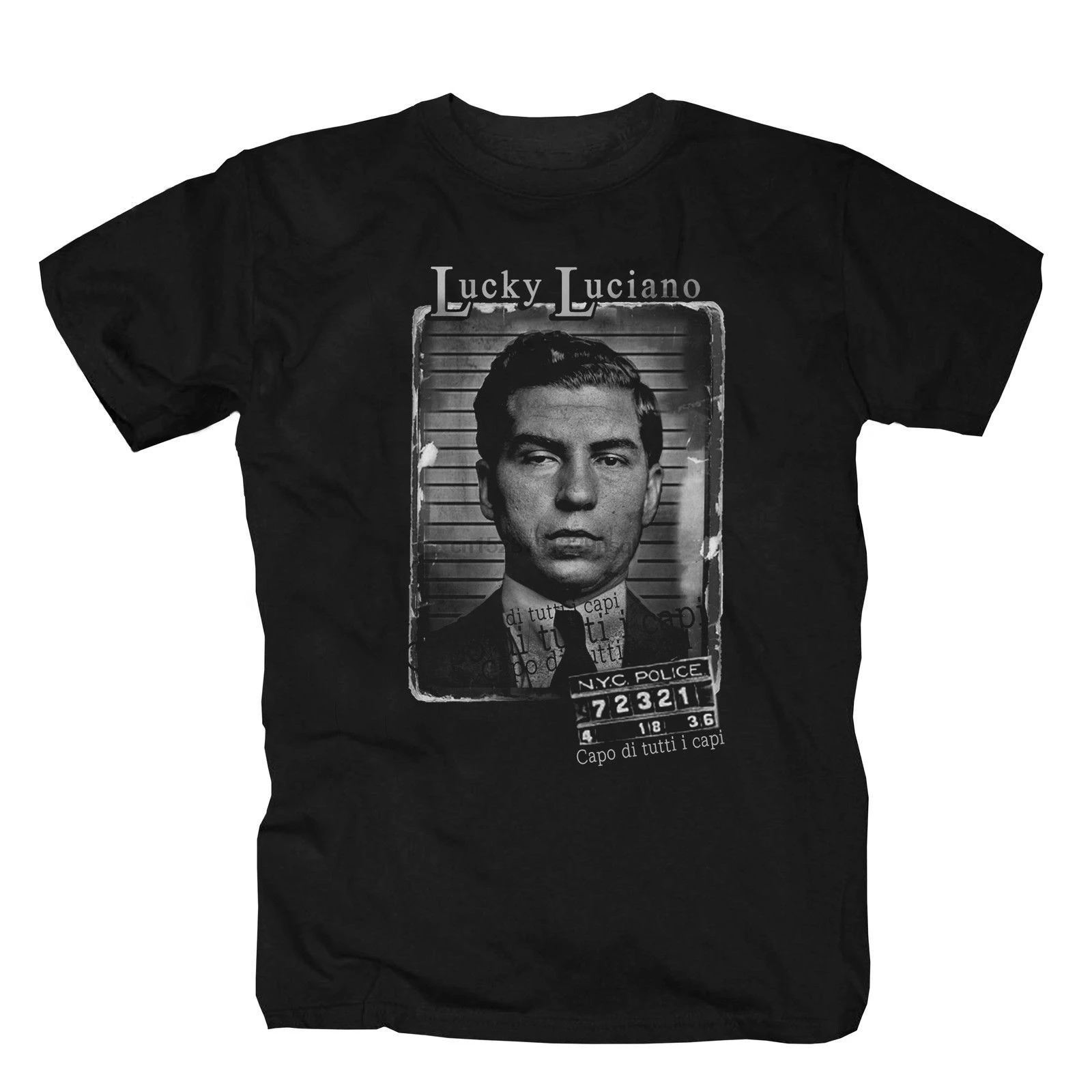 Футболка Lucky Luciano Crime Mafia Fun Pate подземный важно Titan|Мужские футболки| |
