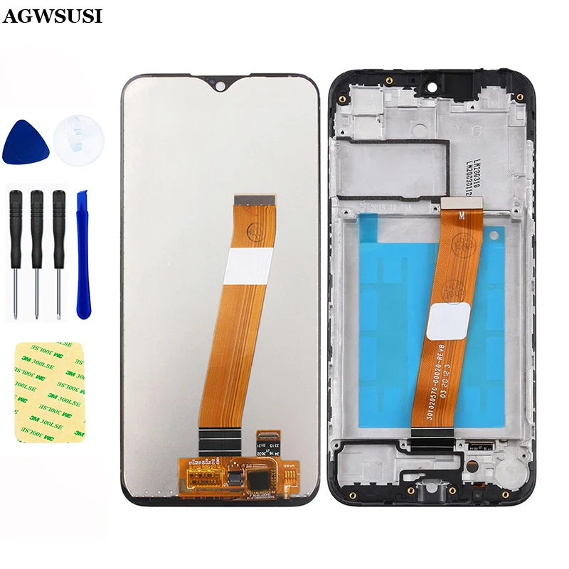 

For Samsung A01 LCD A015F 2020 For Samsung M01 M015F LCD Display Screen Panel Touch Screen Digitizer Sensor Assembly Frame