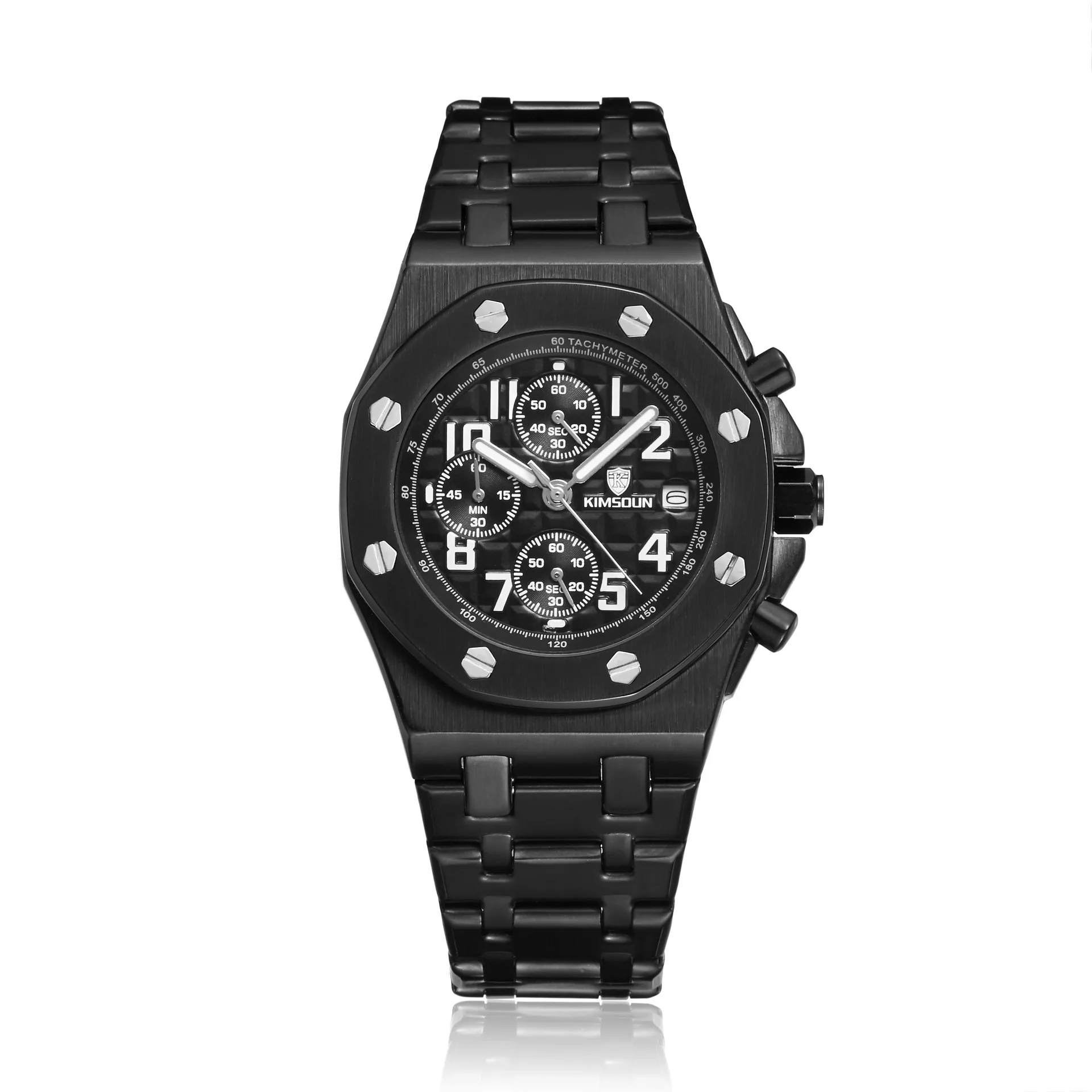 Switzerland Royal Rolexable Japan Miyota Кварц Мужские часы модный стальной ремень три глаза