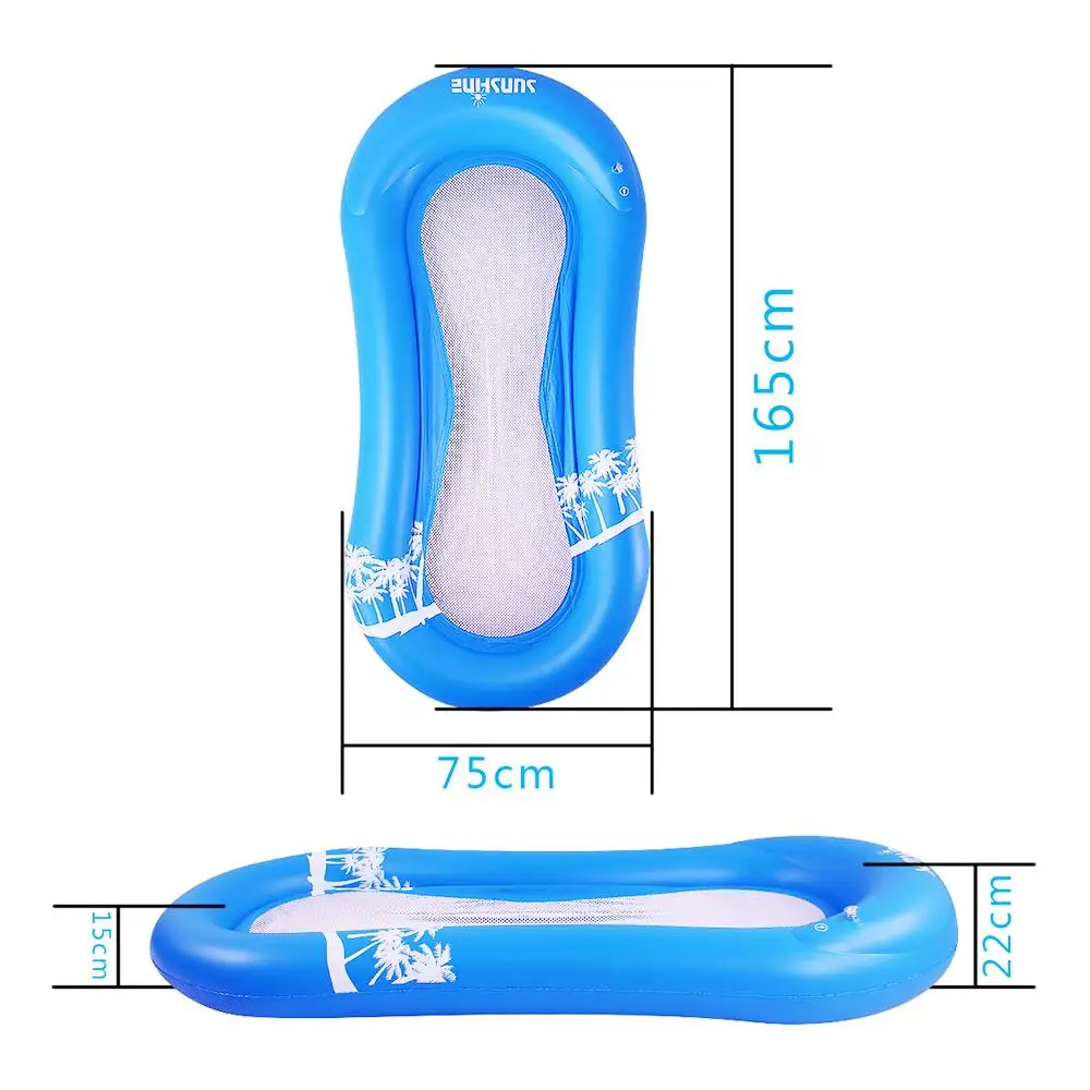 

0.2MM Foldable Inflatable Pool Float Floating Chair Floating Bed Plastic Beach Kids Adults Lounge Summer Comfortable Creative