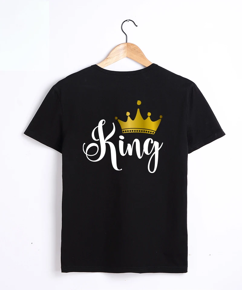 Family Matching Clothes tshirt Funny Daddy Mommy Casual Father KING QUEEN Letter Son Mother and Daughter Tshirts Baby and Me Top images - 6