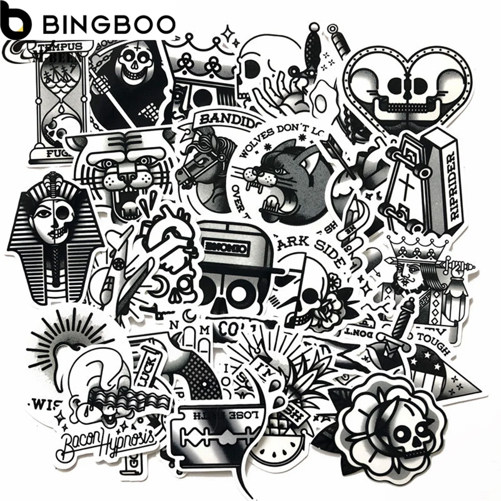 

20 50PCS Cool Punk Rock Skull Gothic Horror Stickers for Laptop Water Bottle Computer Skateboard Phone Case Luggage Guitar