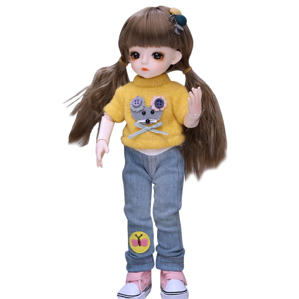 0001BV12008 Bjd кукла 30 см подарки для девочки 18 суставов кукла с одеждой DIY кукла лучшие подарки для девочки ручной работы игрушка косметика - Цвет: 0001BV12008