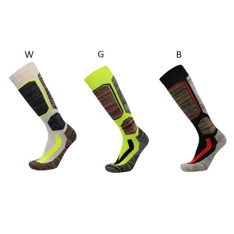 Мужские новые зимние теплые лыжные велосипедные носки толстые длинные