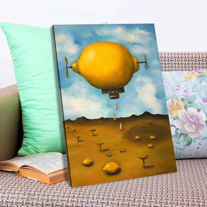 Goedkoop Leah Saulnier Citroen Druppels Schilderen Poster Art Posters En Prints Wall Art Canvas Schilderijen Foto Woonkamer Woondecoratie
