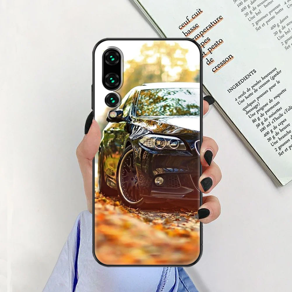 

bMW Sports Car Phone case For Huawei P Mate P10 P20 P30 P40 10 20 Smart Z Pro Lite 2019 black tpu cover pretty Etui painting
