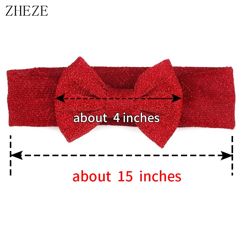 Новинка эластичная повязка на голову для девочек блестящая 4 дюйма украшение