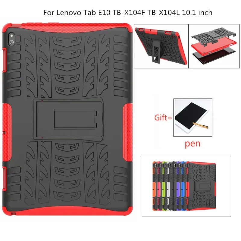 

Case For Lenovo Tab E10 10.1 Tablet Cover Funda TB-X104F E7 TB-7104 Tab4 10 TB-X304 M10 plus X606 M8 P11 Shockproof Armor Case