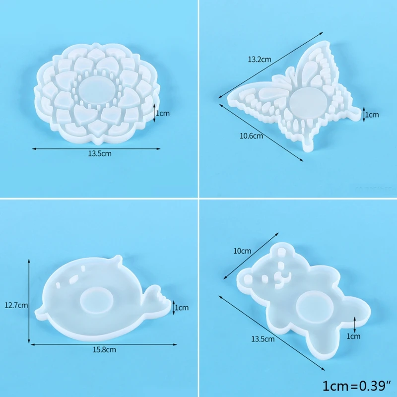 

D0LC Tray Molds DIY Resin Coaster Molds Silicone Resin Tray Molds Epoxy Resin Casting Molds for DIY Casting Home Decoration
