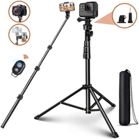 universal 62 inch selfie stick tripod stand for cell phone monopod selfie stick with bluetooth remote control for action camera