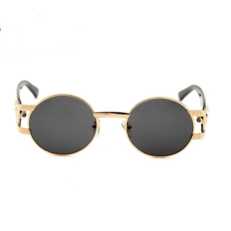 

2021 New Women Classic Steampunk Sunglasses Men Ladies Sunglasses Luxury Brand Retro Round Metal Frame Sun Glasses Retro Oculos