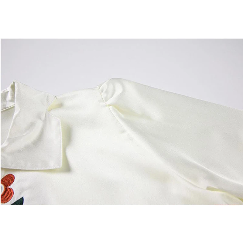 Женская винтажная рубашка с длинным рукавом свободная однобортная блузка