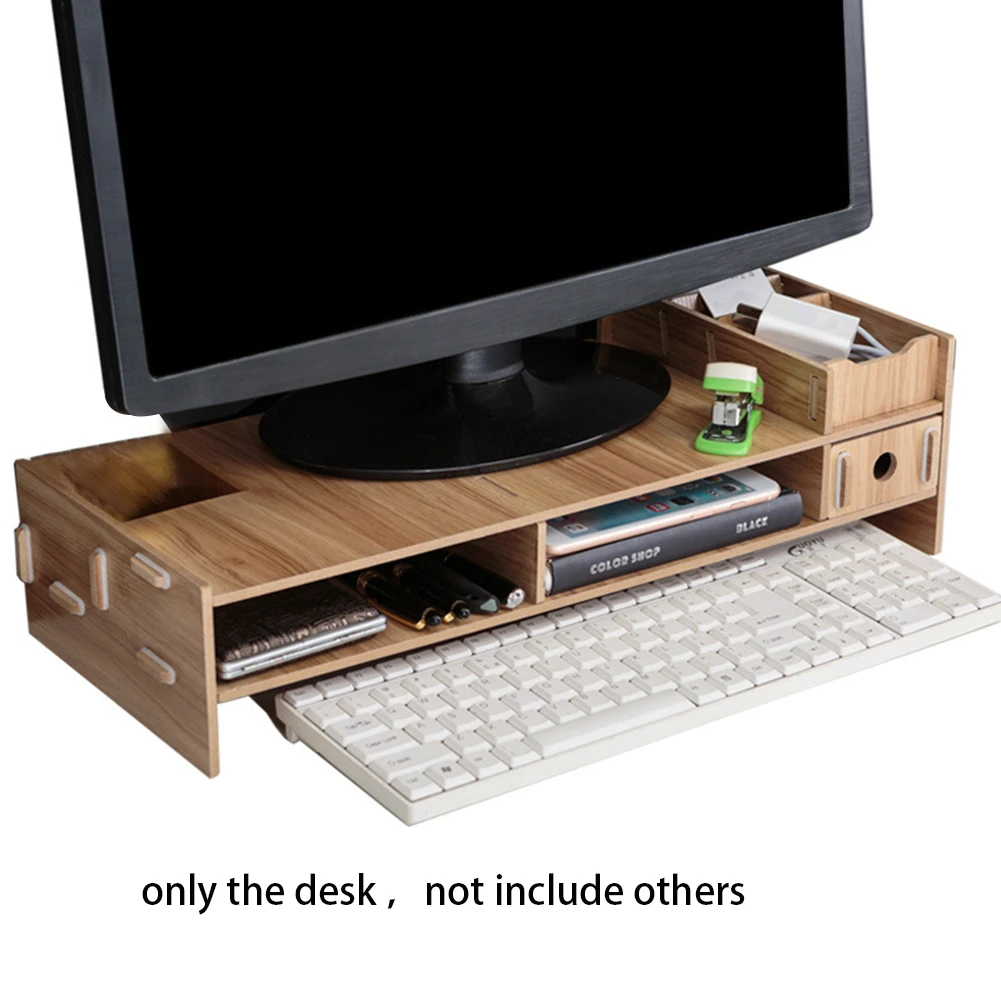 Деревянный Настольный органайзер для компьютерных мониторов сделай сам |