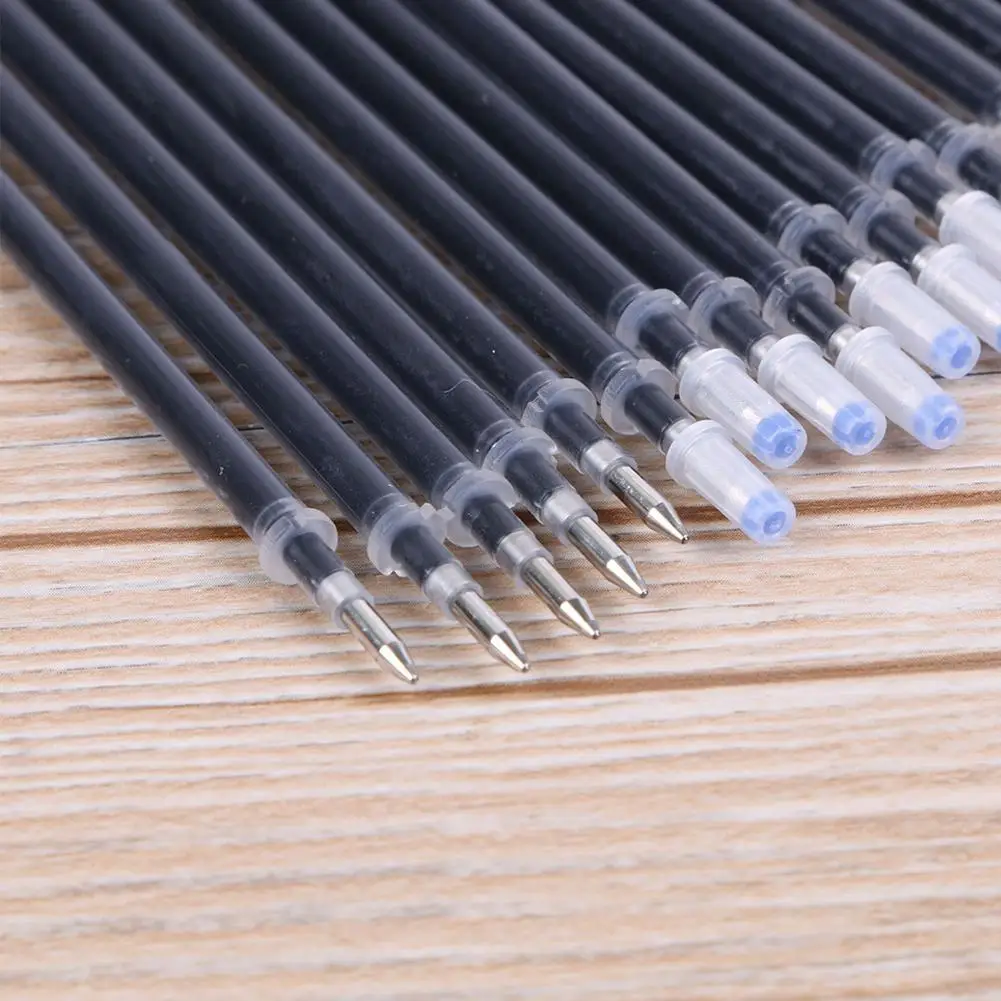 

0.5mm Bullet Tip Gel Pen Refills Black Red Blue Refill Universal Pen Replacement Writing Stationery Supplies Core Gel Creat L0R4