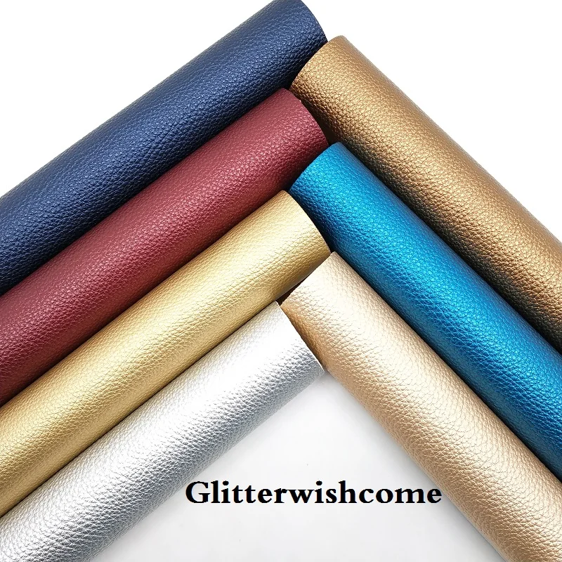 Ткань Glitterwishcome 21x29 см Размер A4 винил для бантов металлическая зернистая ткань