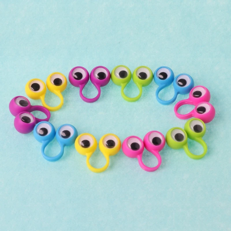 

New 10 Pcs Eye Finger Puppets Eye Rings Kids Baby Toys Gift Accessories