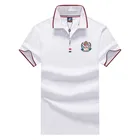 Мужская рубашка-поло Tace  Shark, из 95% хлопка, с вышивкой в виде акулы, с коротким рукавом, Повседневная деловая рубашка-поло