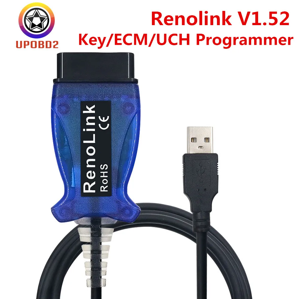 OBD2 Renolink для Renault программатор системного блока управления V1.52 Aut светодиодный