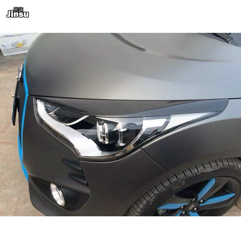 LP Style для Hyundai Veloster 1.6L 1 6 T углеродное волокно широкая фара бровей CF передний бампер