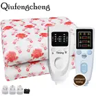 220 в одеяло, плюшевое одеяло с подогревом, контроль температуры, Электрический коврик, обогреватель для тела на зиму