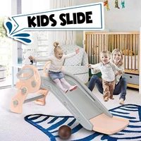 slide for kids 3 step playset children indoor outdoor toddler backyard climber plastic basketball hoop toy playground equipment