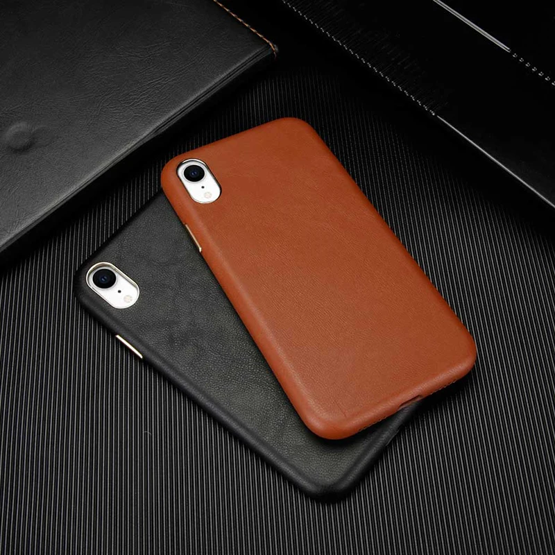 Роскошный кожаный чехол для телефона iPhone XR XS MAX X 8 7 Plus Ultra-Thin Sheepskin Back Cover Coque Fundas on.