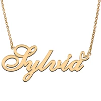 sylvia name tag necklace personalized pendant jewelry gifts for mom daughter girl friend birthday christmas party present