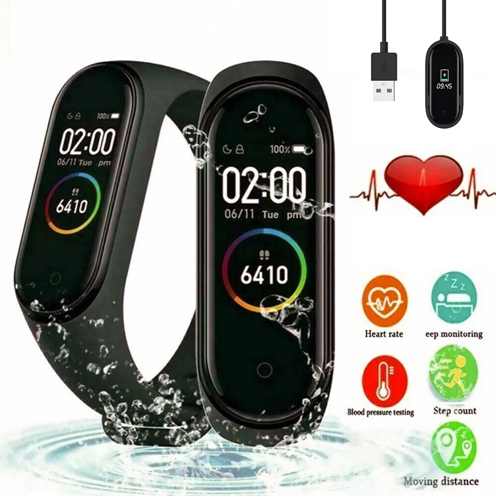 M4 умный Браслет фитнес-трекер часы спортивный браслет сердечный ритм кровяное