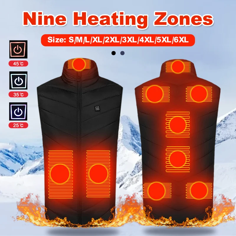 Новинка для возраста от 9 мест жилет топления длинноволновой части USB нагретой