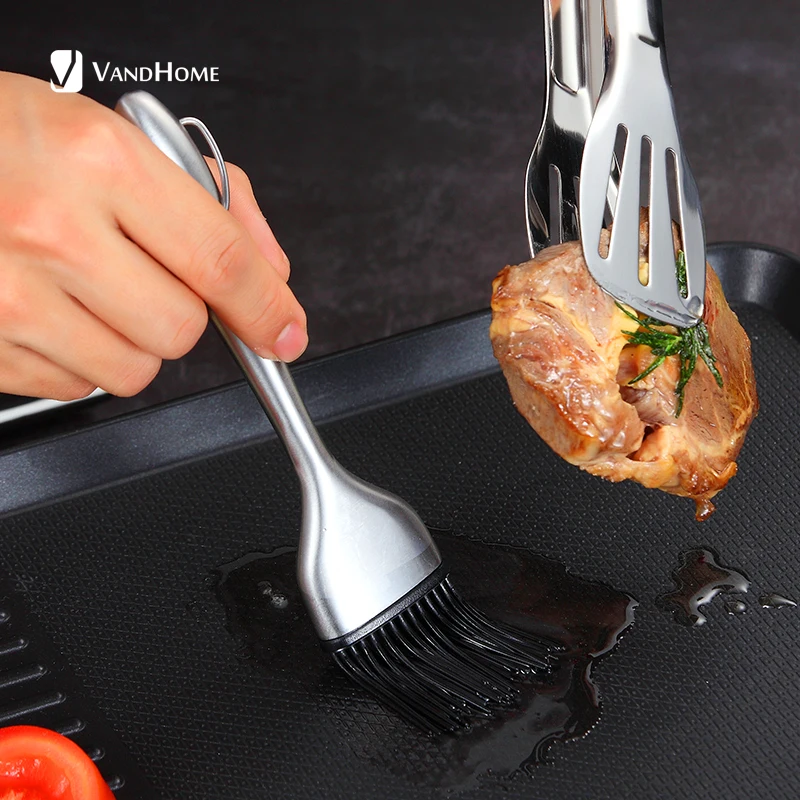 VandHome 18/8 Нержавеющая сталь кисточка для барбекю термостойкие щетка меда масла с