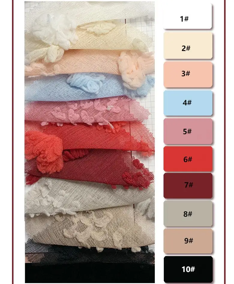 

Lovely 3D Jacquard Dots Organza Tulle Fabric Imitation Linen Fabric For Summer Dress,Blouse, Black,White,Pink,Blue,by the meter