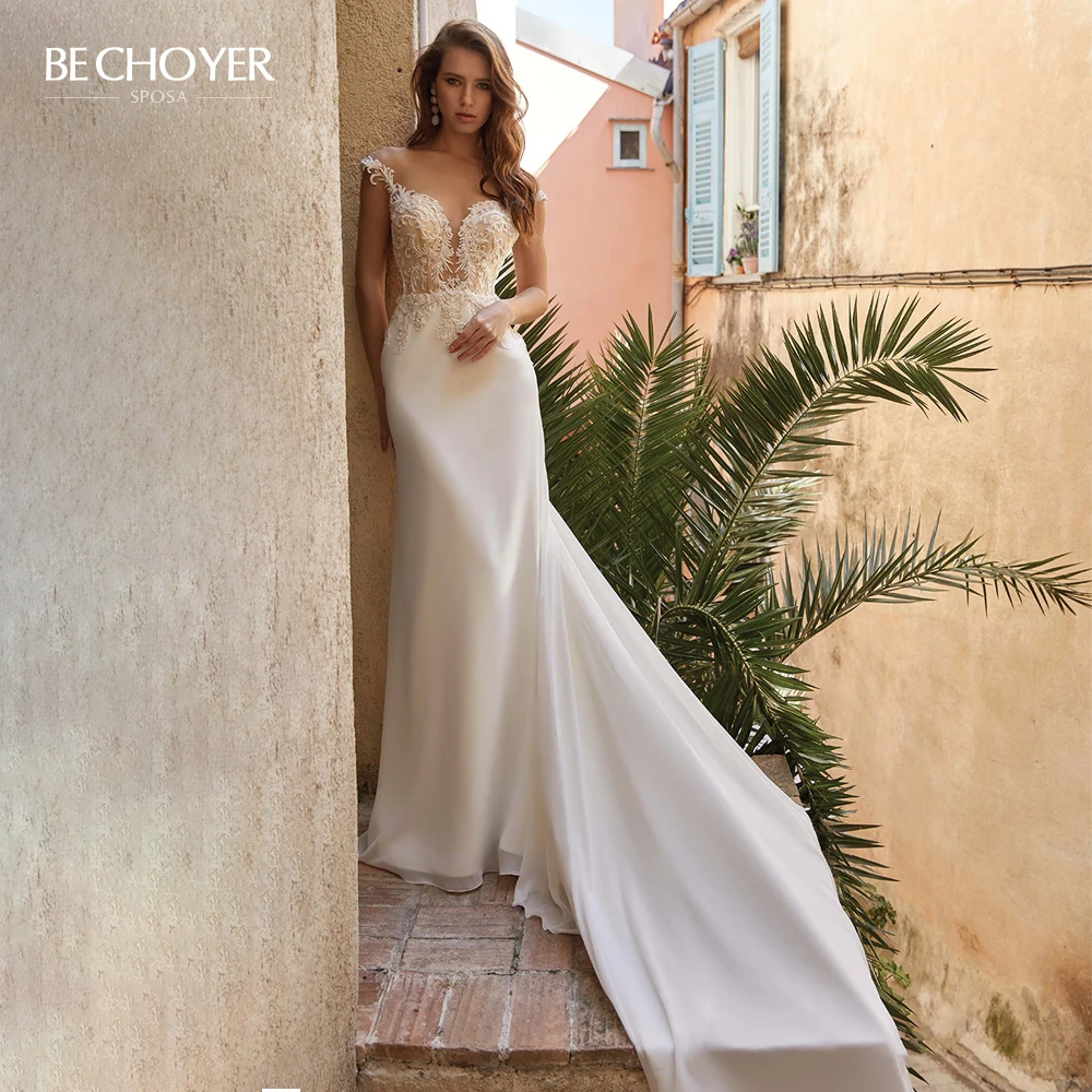 Vestido De Noiva Милая Аппликация свадебное платье с открытой спиной без рукавов