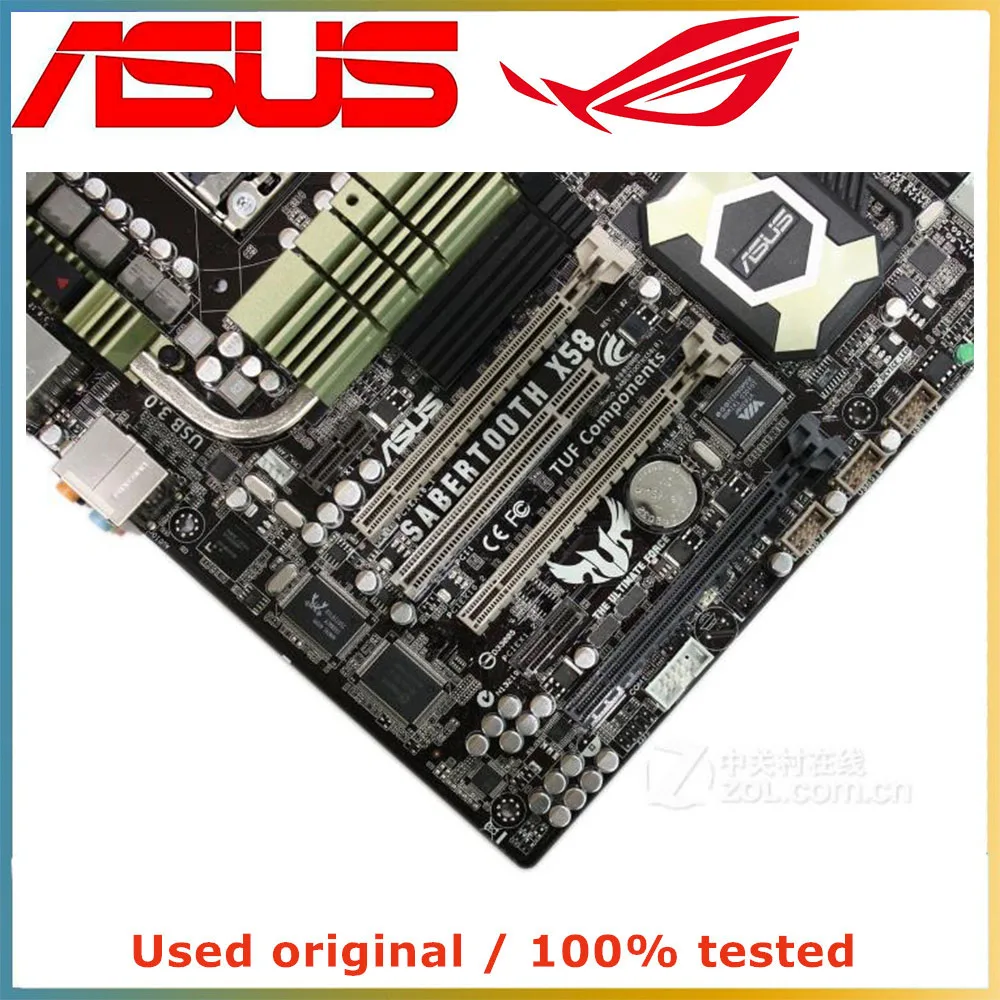 Для процессора Intel X58 LGA 1366 для ASUS SaberTooth Материнская плата компьютера Socket LGA1366 DDR3