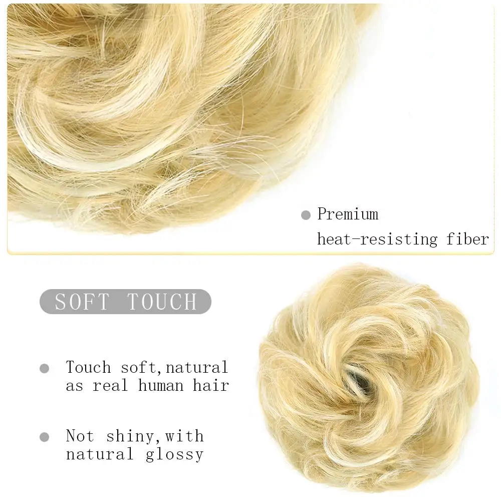 Грязный пучок волос для женщин шиньоны наращивания синтетический парик кольцо