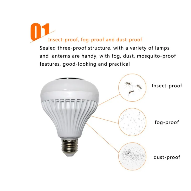 E27 светодиодный беспроводной Bluetooth динамик 12 Вт RGB лампа 16 цветов умный свет