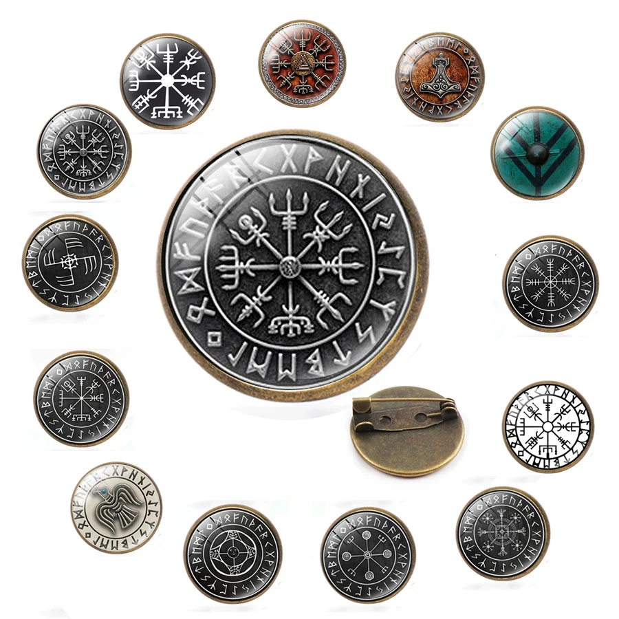 Викинги Valknut Talisman Брошь ретро брошь викинга коллекция скрученные фибула Penannular Pin