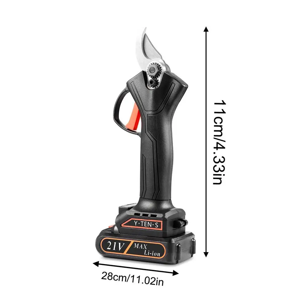 

21V Cordless Pruner Lithium-ion Pruning Shear Efficient Fruit Tree Bonsai Pruning Electric Tree Branches Cutter Landscaping
