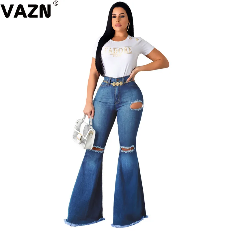 VAZN GHSF12074 новые осенние обычные джинсы элегантные пикантные модные однотонные с