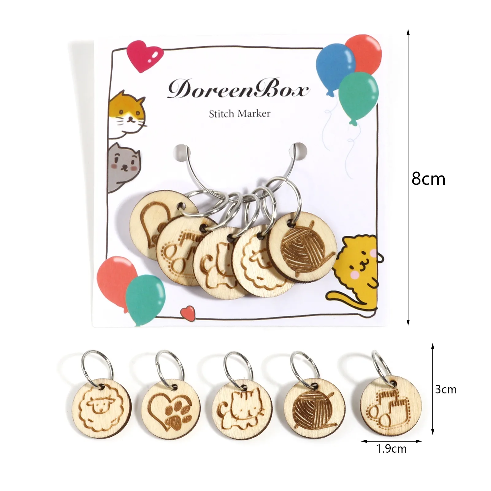 5 шт./компл. деревянные спицы маркеры для вязания из сплава цинка светильник лые