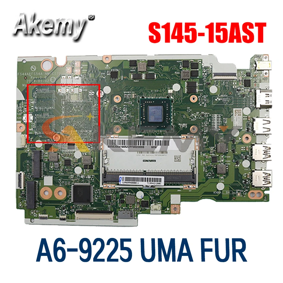 

For Lenovo IdeaPad S145-15AST laptop motherboard NM-C171 motherboard CPU A6-9225 UMA FUR 5B20S41905 100% test work Mainboard