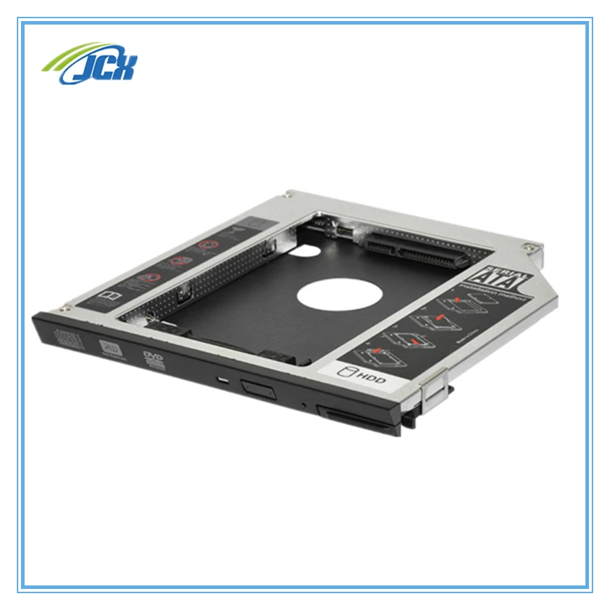 

JCX New 9.5mm SATA Interface SSD HDD Disk Box For Dell Latitude E6400 E6500 E6410 Caddy For Optical Drive With Ejection