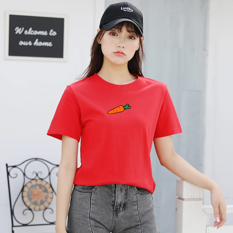 

cotton Camisetas Verano Mujer Section T Shirt Vogue Harajuku Female White 2020 t-shirt Leisure Fashion Aesthetic Tshirt femme
