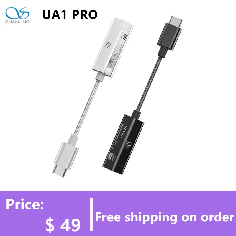 

Адаптер SHANLING UA1 PRO ES9219C USB DAC AMP, аудиокабель с разъемом типа C на 3,5 мм, усилитель для наушников PCM384 DSD256, выходная мощность 80 мВт