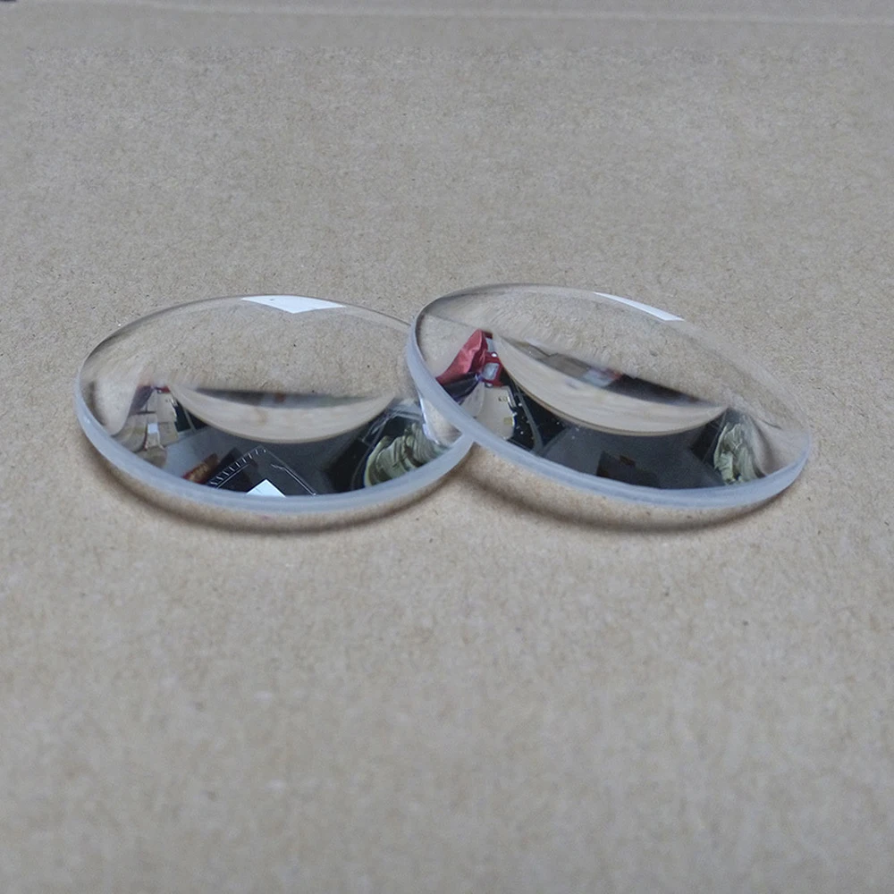 Оптическая линза с двойной выпуклостью диаметр 42 мм фокусное расстояние 70 стекло